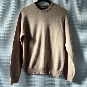 Vintage Robert Bruce tan crewneck wool-blend sweater